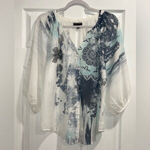 I. N. Studio Women’s Sheer Blouse Top Size‎ Large